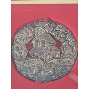 Gorham Silver Plate Our New Home Ornament 2001